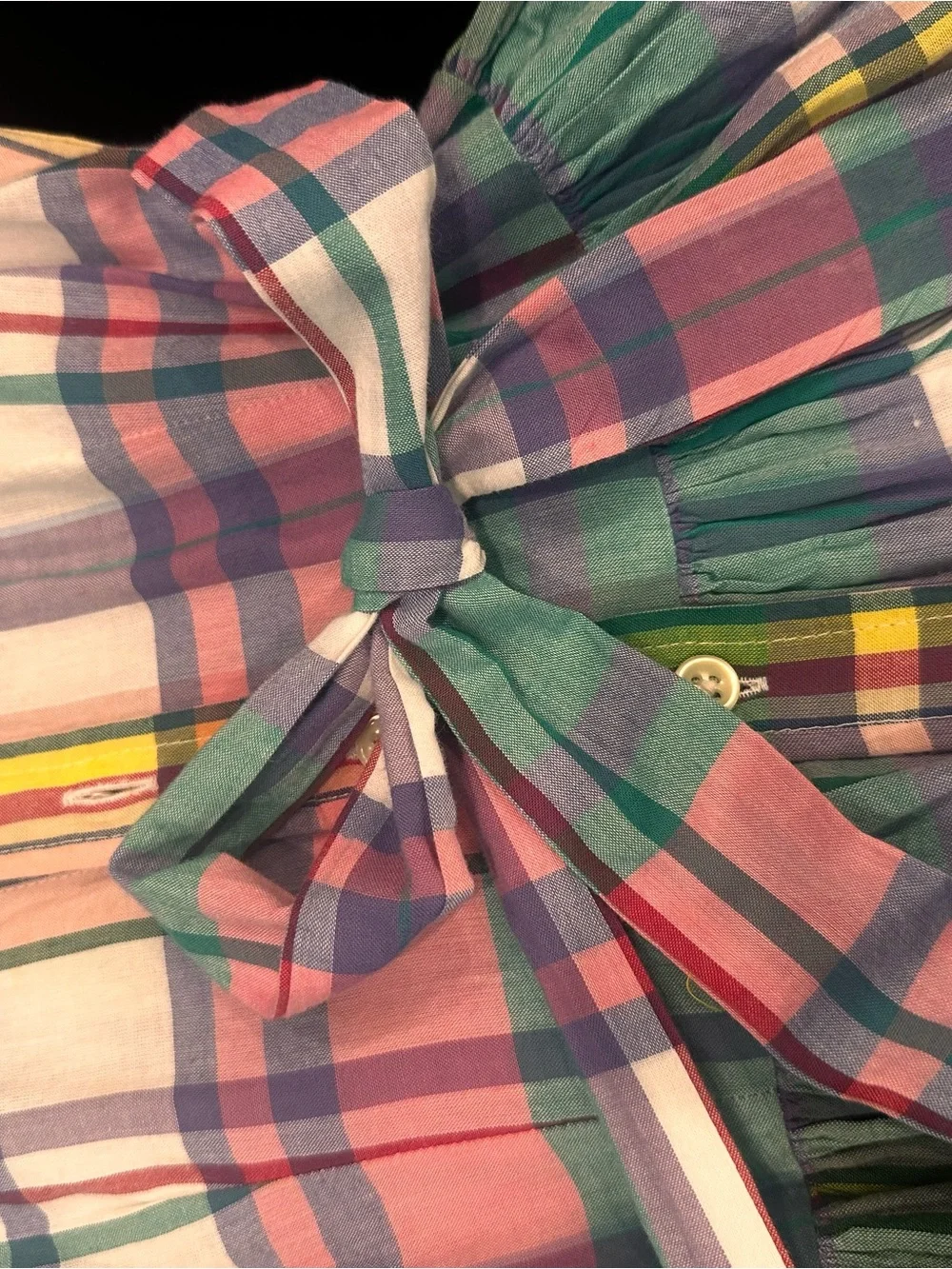 Ralph Lauren Multicolor Plaid Shirt – Coral, Red, Yellow, Green, Navy